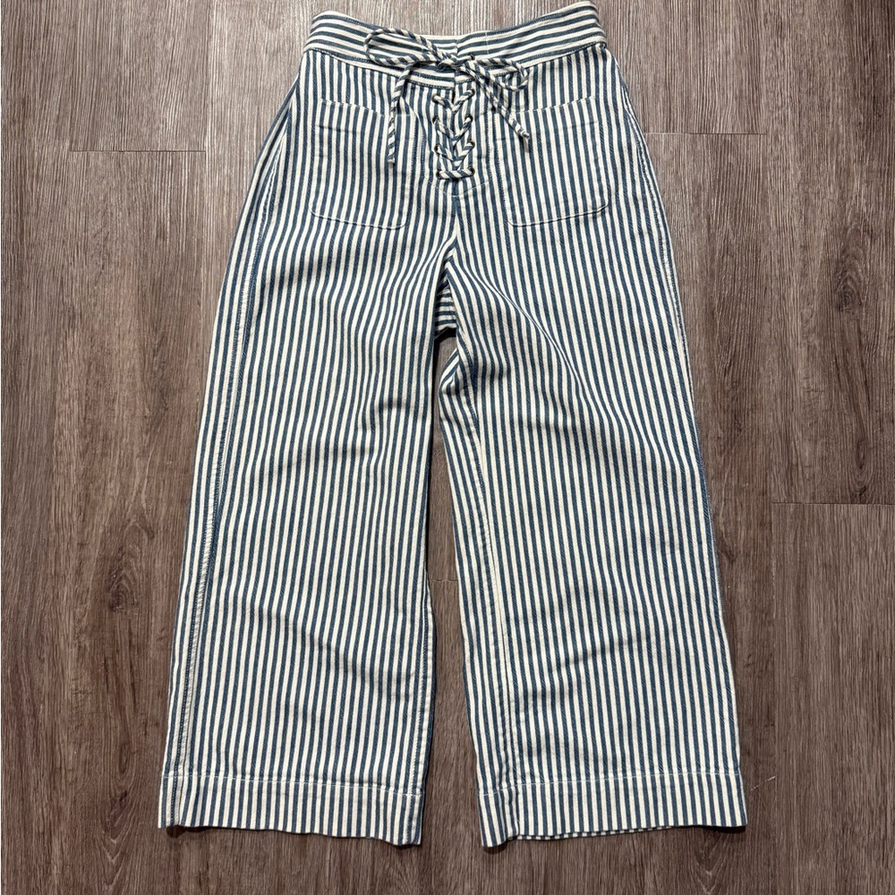 Madewell Blue & White Striped Pants